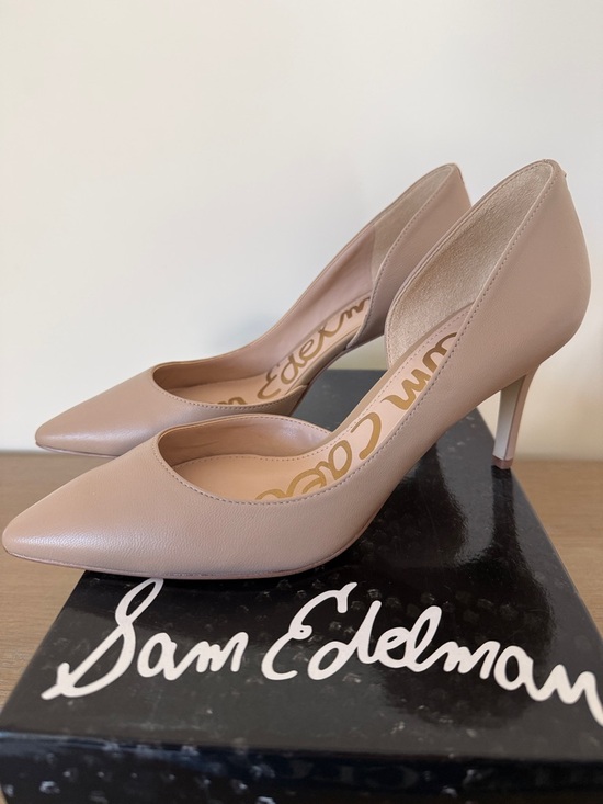 Sam Edelman Nude Pointed-Toe Stiletto Pumps - Picture 3 of 5
